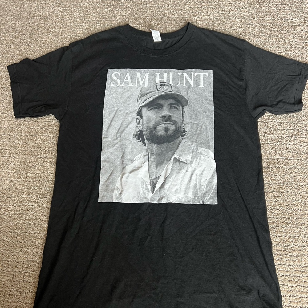 Sam Hunt Outskirts Tour Merch Black Graphic T-Shirt